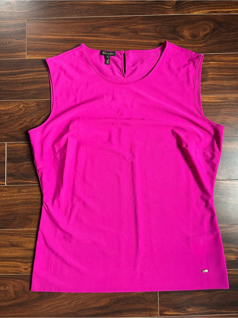 Escada Bright Magenta Sleeveless Tank Top, L, EUC
